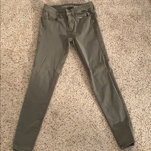 Army Green American Eagle Super Stretch Jegging